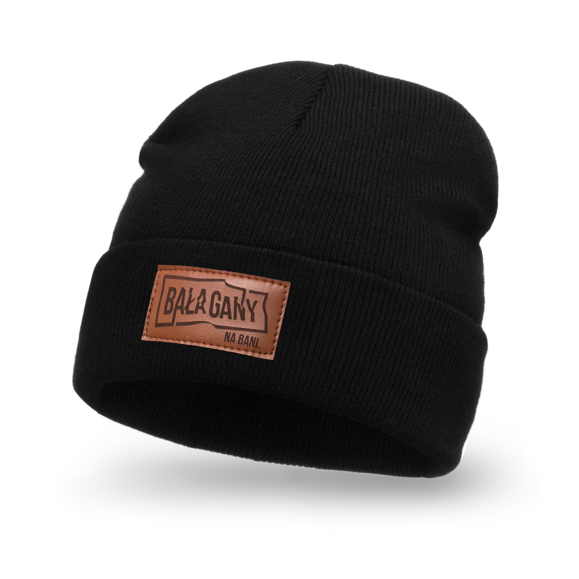 CZAPKA CZARNA WYWIJANA BAŁAGANY NA BANI