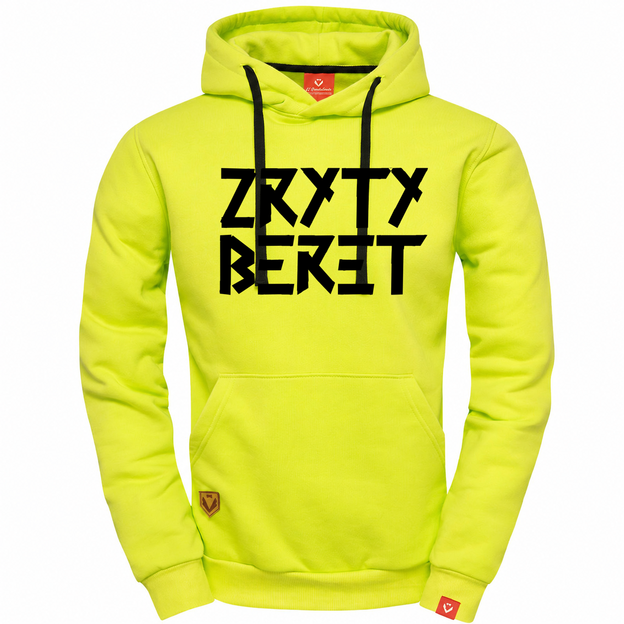 zryty beret bluza meska limonkowa